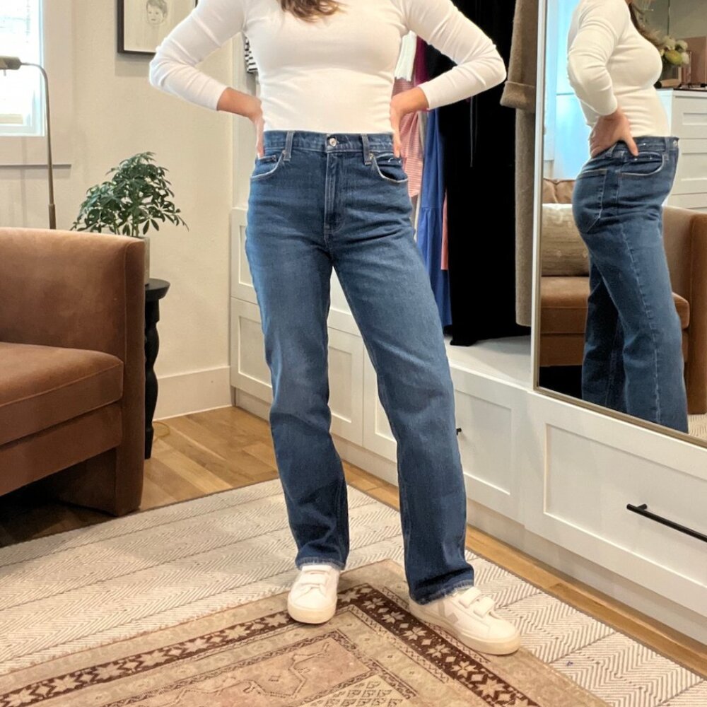 Abercrombie Ultra High Rise 90’s Straight Jean curve love